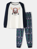 Pantalon de jogging à manches longues à manches raglan pour hommes de bande dessinée de Noël pour hommes