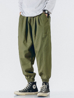 Pantalon de jogging 100% coton à taille moyenne pour homme avec poche