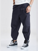 Pantalon de jogging bleu marine à plusieurs poches pour homme 100% coton