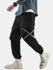Pantalon de jogging cargo avec cordon de serrage à la cheville en coton Side X pour homme