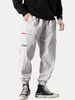 Pantalon de jogging cargo avec cordon de serrage en coton élastique pour homme