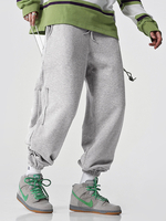 Pantalon de jogging coupe décontractée avec cordon de serrage latéral pour homme