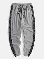 Pantalon de jogging décontracté à rayures léopard pour hommes