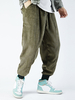 Pantalon de jogging décontracté à revers en velours côtelé pour homme avec poche