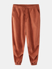 Pantalon de jogging décontracté à taille unie pour homme