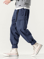 Pantalon de jogging décontracté de couleur unie pour homme 100% coton avec poche