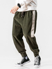 Pantalon de jogging décontracté en velours côtelé à rayures latérales pour homme