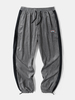 Pantalon de jogging décontracté en velours côtelé pour hommes avec poches latérales à cordon de serrage