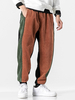 Pantalon de jogging décontracté en velours côtelé pour hommes,  couleur pure vintage