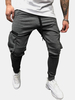 Pantalon de jogging décontracté solide avec poches à glissière pour hommes
