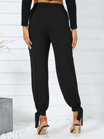Pantalon de jogging décontracté taille haute pour femme avec poche