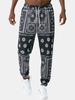 Pantalon de jogging de style ethnique imprimé cachemire pour homme avec poche