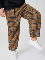 Pantalon de jogging en coton à carreaux vintage pour homme