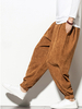 Pantalon de jogging en velours côtelé de couleur unie pour homme