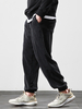 Pantalon de jogging en velours côtelé de couleur unie pour homme