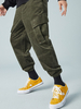 Pantalon de jogging en velours côtelé de couleur unie pour homme avec poche
