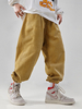 Pantalon de jogging en velours côtelé de couleur unie pour homme avec poche