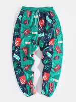 Pantalon de jogging élégant décontracté à imprimé de Noël pour hommes
