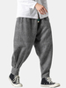 Pantalon de jogging épais à chevrons pour hommes avec poche