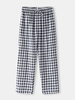 Pantalon de pyjama décontracté à la maison pour homme en coton à carreaux avec poche