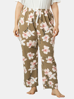 Pantalon de pyjama décontracté pour femmes à imprimé floral de grande taille