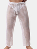 Pantalon de pyjamas de pyjamas maison sexy respirant maille creuse perspective pour les hommes
