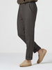 Pantalon droit décontracté en coton de couleur unie pour hommes