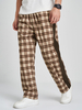 Pantalon droit en velours côtelé à rayures latérales pour hommes