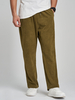 Pantalon droit en velours côtelé de couleur unie pour hommes