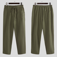 Pantalon en coton pour homme avec cordon de serrage,  pantalon vintage en plein air,  voyage de randonnée