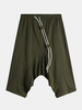 Pantalon en coton vert armée pour homme