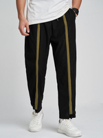 Pantalon en velours côtelé à rayures contrastées pour hommes
