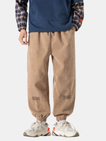 Pantalon en velours côtelé avec cordon de serrage pour homme