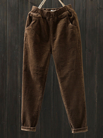 Pantalon en velours côtelé décontracté pour femmes