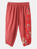 Pantalon Homme 100% Coton Respirant Imprimé Dragon Veau Longueur