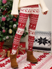 Pantalon imprimé décontracté pour femme de Noël