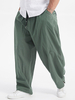 Pantalon large à jambe large et ample de couleur unie pour hommes de grande taille 100% coton avec poche
