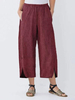 Pantalon large à rayures à taille élastique pour femmes