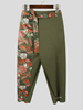 Pantalon large décontracté à imprimé floral pour hommes