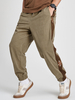 Pantalon long en velours côtelé brodé sur le côté pour hommes