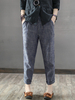 Pantalon long sarouel rayé taille haute pour femme