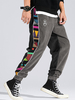 Pantalon Longueur à la cheville multi-poches imprimé sur le côté ethnique pour homme