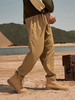 Pantalon Longueur à poche de couleur unie vintage pour homme