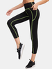 Pantalon noir taille haute mince évacuant lhumidité de sport pour femmes avec poche