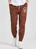 Pantalon Preppy à revers avec cordon de serrage à la taille pour hommes