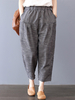 Pantalon sarouel à rayures à taille élastique pour femme