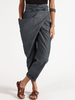 Pantalon sarouel décontracté avec fermeture à glissière pour femme Pantalon ample irrégulier