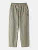 Pantalon sarouel décontracté en coton à plusieurs poches pour hommes