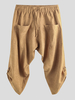 Pantalon sarouel décontracté en velours côtelé décontracté pour hommes de couleur unie Longueur