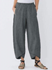 Pantalon sarouel rayé à taille élastique pour femme